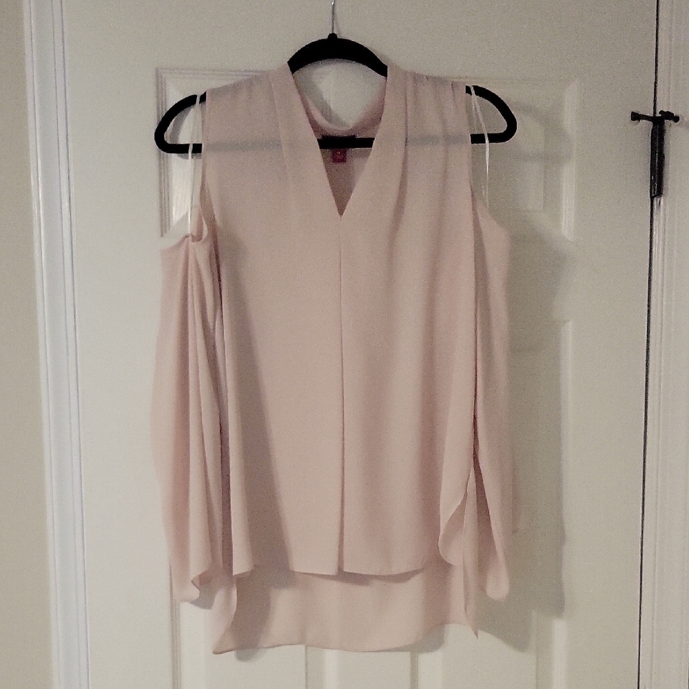 Vince Camuto Blush Pink Cold Shoulder Blouse